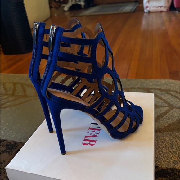Cobalt Blue Strappy Heels - Picture 2 of 4
